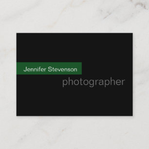 Chubby Black Green Trend Fotografy Business Card Visitenkarte