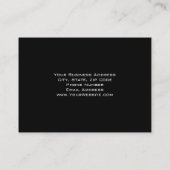Chubby Black Red Monogram Stylish Business Card Visitenkarte (Rückseite)