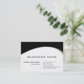 Chubby Black & White Gray Muster Visitenkarte (Stehend Vorderseite)