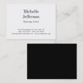 Chubby Black & White Make up Artist Script Visitenkarte (Vorne/Hinten)