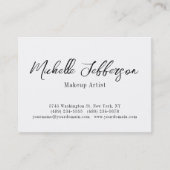 Chubby Black & White Make up Artist Script Visitenkarte (Vorderseite)