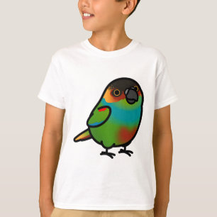 Chubby blauer Kehlkopf, mit Ockerzeichen versehen T-Shirt
