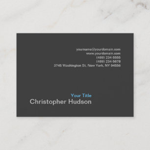 Chubby Blue Gray Fotografy Business Card Visitenkarte