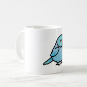 Chubby Blue Indian Ringneck Kaffeetasse (Vorderseite Links)