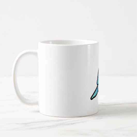 Chubby Blue Indian Ringneck - Weiblich Kaffeetasse (Links)