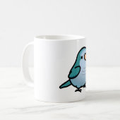 Chubby Blue Quaker Parrot Kaffeetasse (Vorderseite Links)