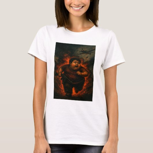Chubby Boy in War - Funny Dark Fantasy T-Shirt (Vorderseite)