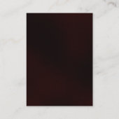 Chubby Browny Red Monogram Schlichte Visitenkarte (Rückseite)