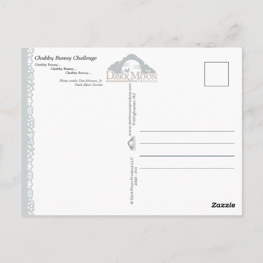 Chubby Bunny Challenge - Postkarte (Rückseite)