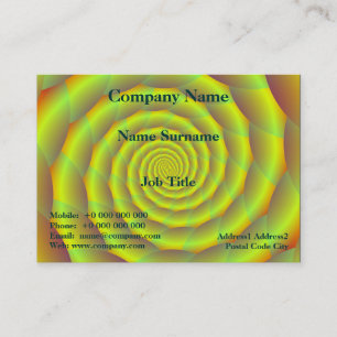 Chubby Business Card Coiled Yellow Rope Tunnel Visitenkarte