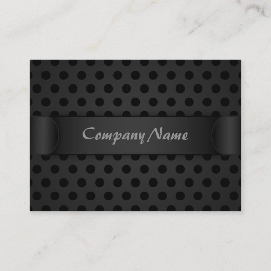 Chubby Business Card Schwarzer Polka Dot Visitenkarte (Vorderseite)