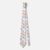 Chubby Cartoon Cat Collection mit Herz Krawatte (Vorderseite)