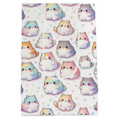Chubby Cartoon Cat Collection mit Herz Mittlere Geschenktüte (Rückseite)