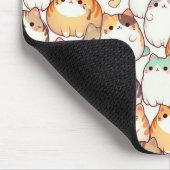 Chubby Cartoon Cat Collection mit Herz Mousepad (Ecke)