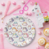 Chubby Cartoon Cat Collection mit Herz Pappteller (Party)