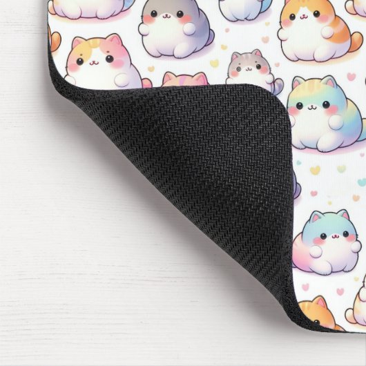 Chubby Cartoon Cat Collection Mousepad (Ecke)