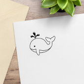 Chubby Cartoon Whale 2 Gummistempel