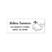 Chubby Cartoon Whale Adresse Gummistempel (Prägung)