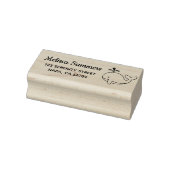 Chubby Cartoon Whale Adresse Gummistempel (Stempel)