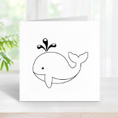 Chubby Cartoon Whale Gummistempel