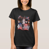 Chubby Cat American Flag 4. Juli T-Shirt (Vorderseite)