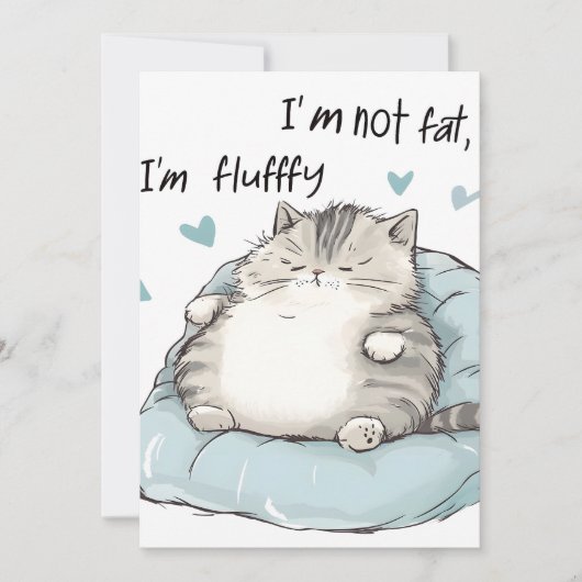 Chubby Cat Chill Vibes Feiertagskarte (Vorderseite)