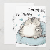 Chubby Cat Chill Vibes Feiertagskarte (Vorne/Hinten)
