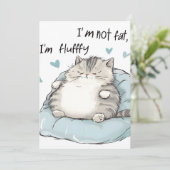 Chubby Cat Chill Vibes Feiertagskarte (Stehend Vorderseite)