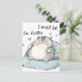 Chubby Cat Chill Vibes Feiertagspostkarte (Stehend Vorderseite)