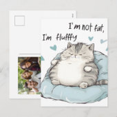 Chubby Cat Chill Vibes Feiertagspostkarte (Vorne/Hinten)