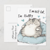 Chubby Cat Chill Vibes Feiertagspostkarte (Vorne/Hinten)