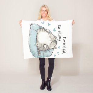 Chubby Cat Chill Vibes Fleecedecke