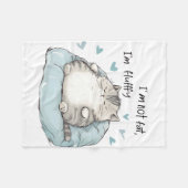 Chubby Cat Chill Vibes Fleecedecke (Vorderseite (Horizontal))