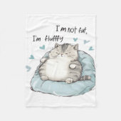 Chubby Cat Chill Vibes Fleecedecke (Vorderseite)