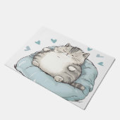 Chubby Cat Chill Vibes Fußmatte (Schrägansicht)