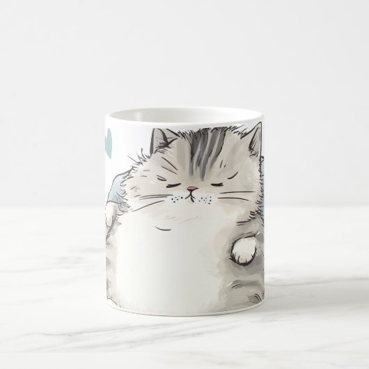 Chubby Cat Chill Vibes Kaffeetasse (Mittel)