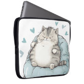 Chubby Cat Chill Vibes Laptopschutzhülle (Vorne Rechts)
