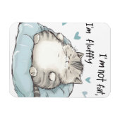 Chubby Cat Chill Vibes Magnet (Horizontal)