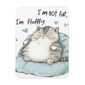 Chubby Cat Chill Vibes Magnet (Vertikal)