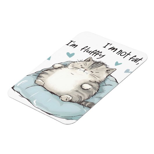 Chubby Cat Chill Vibes Magnet (Linke Seite)