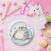 Chubby Cat Chill Vibes Pappteller (Party)