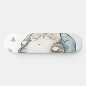 Chubby Cat Chill Vibes Skateboard (Horizontal)