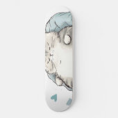 Chubby Cat Chill Vibes Skateboard (Vorderseite)