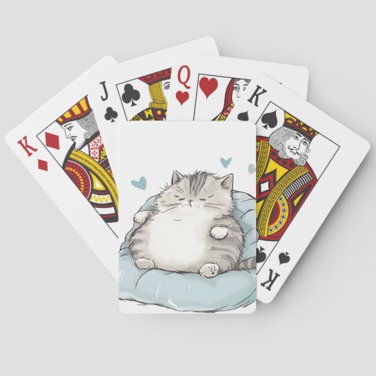 Chubby Cat Chill Vibes Spielkarten (Rückseite)