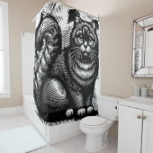 Chubby Cat Duschvorhang (Beispiel)