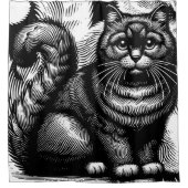 Chubby Cat Duschvorhang (Vorderseite)
