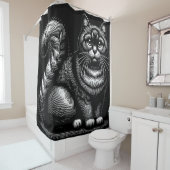 Chubby Cat Duschvorhang (Beispiel)
