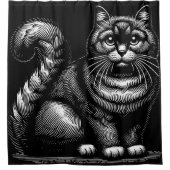 Chubby Cat Duschvorhang (Vorderseite)