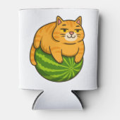 Chubby Cat on Watermelon Meme Shirt Dosenkühler (Vorderseite)