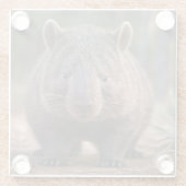 "Chubby Charm: Die Adorable Australian Wombat" Glasuntersetzer (Rückseite)